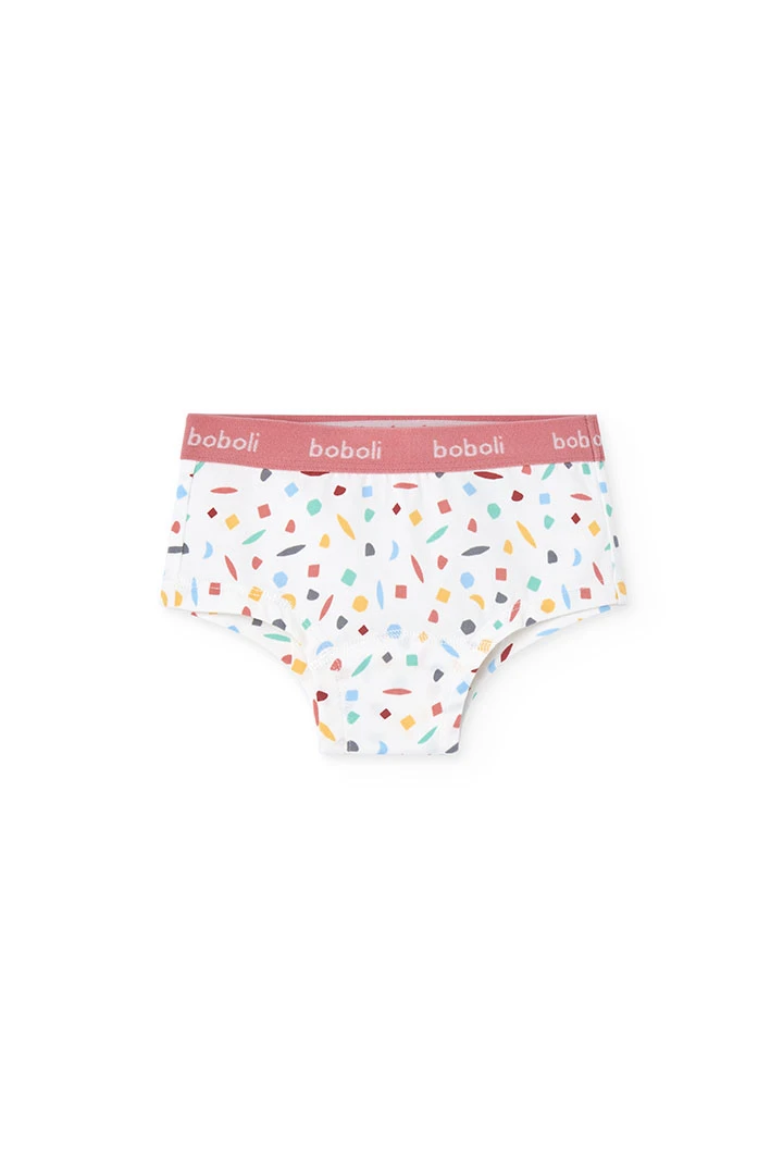 Pack of printed knit knickers for girls