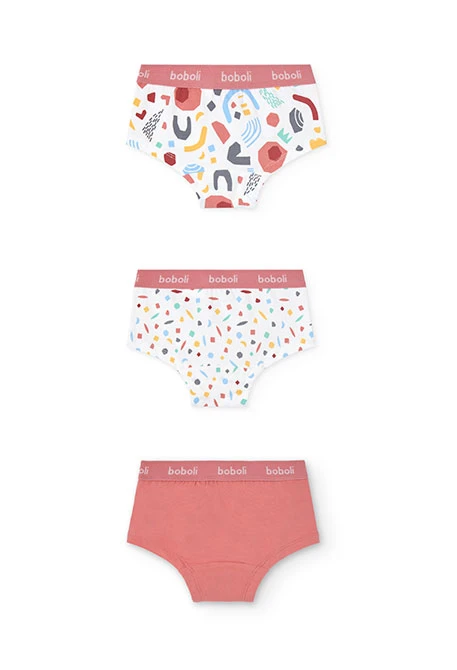 Pack de braguitas de punto para niña con estampado