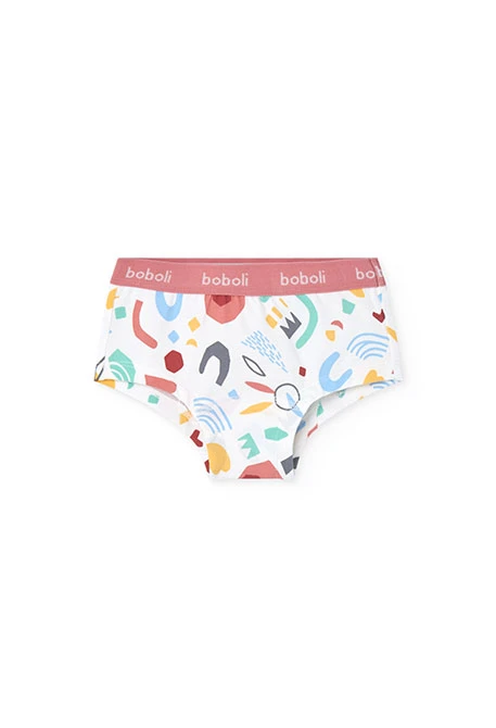 Pack of printed knit knickers for girls