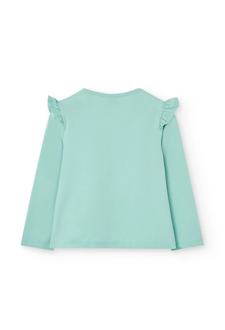 Pyjama en tricot pour fille de couleur verte