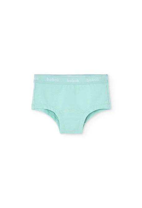 Lot de 3 culottes en maille pour fille avec motif coloré.