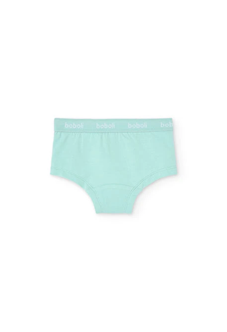 Lot de 3 culottes en maille pour fille avec motif coloré.