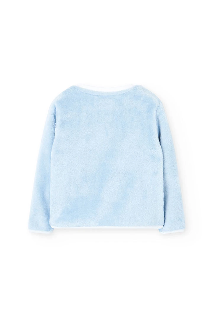 Samt-Schlafanzug für Mädchen in Himmelblau