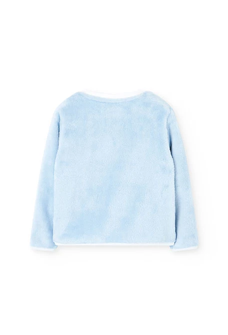 Pijama niña tercipelo azul celeste