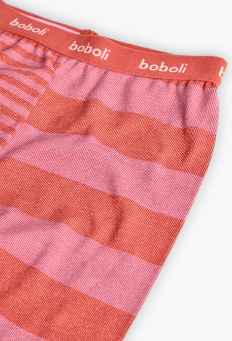 Girl´s pink and red striped pyjamas