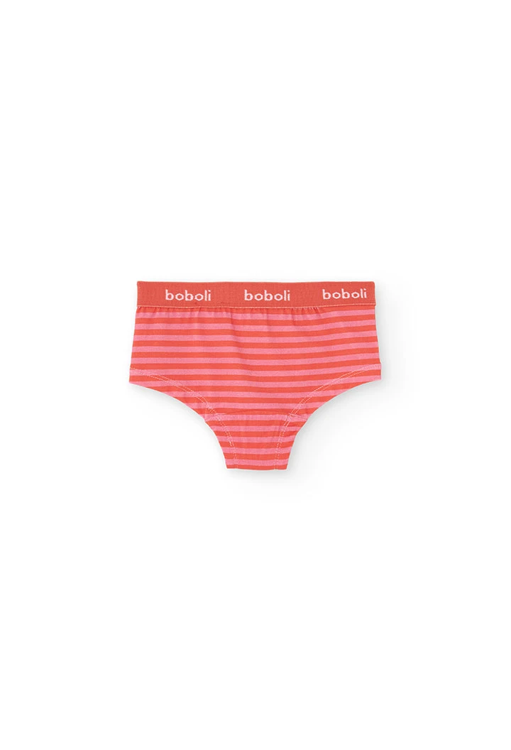 Pack 3 Slips mit rosa-roten Streifen