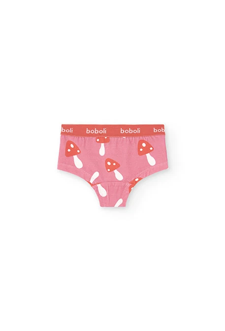 Lot de 3 culottes à rayures roses et rouges
