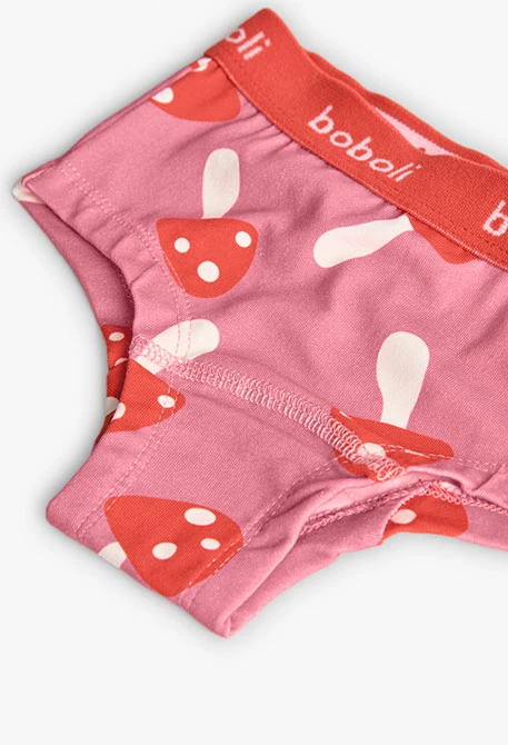 Lot de 3 culottes à rayures roses et rouges