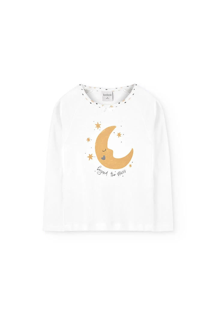 Pijama menina lua e estrelas