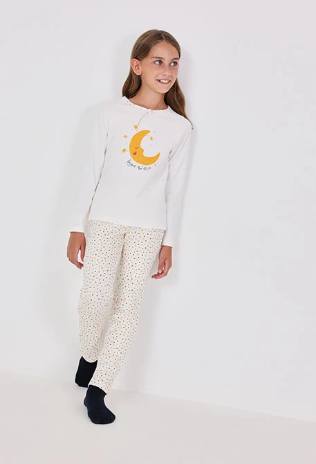 Pigiama bambina luna e stelle