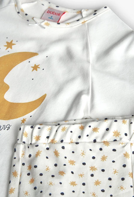 Pijama menina lua e estrelas