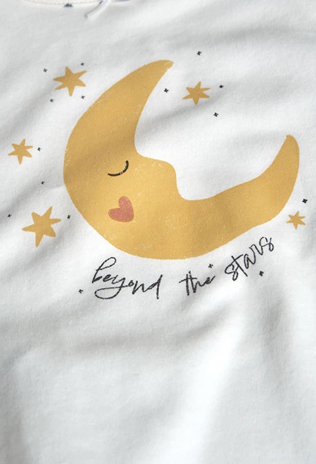 Pijama menina lua e estrelas