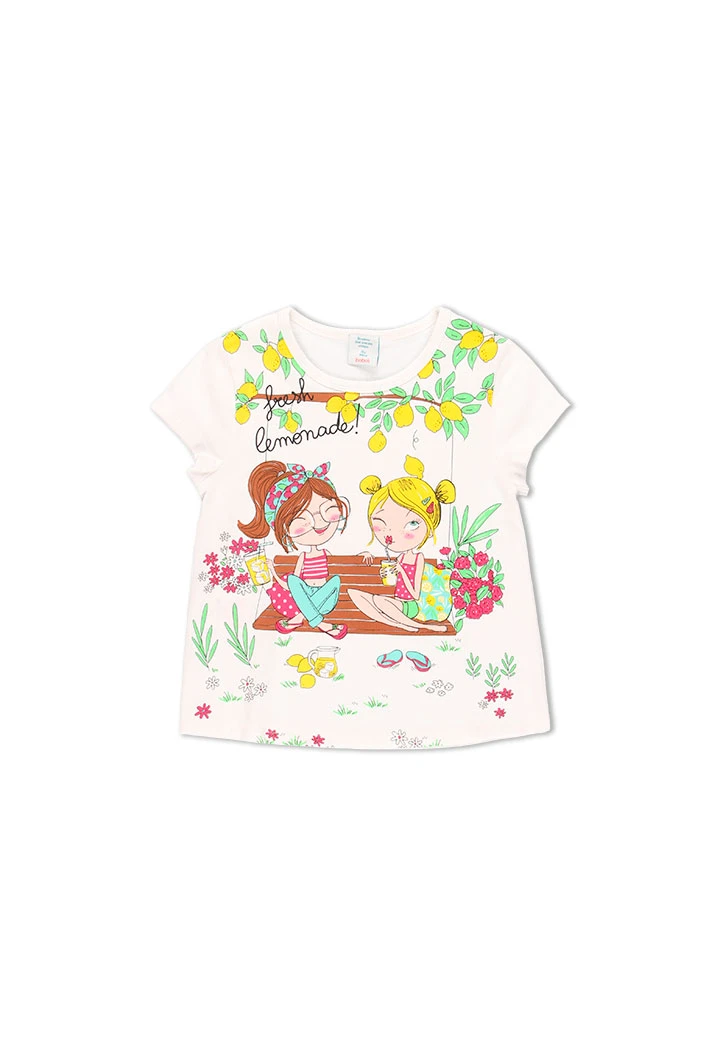 Pyjama en tricot a petits pois pour fille