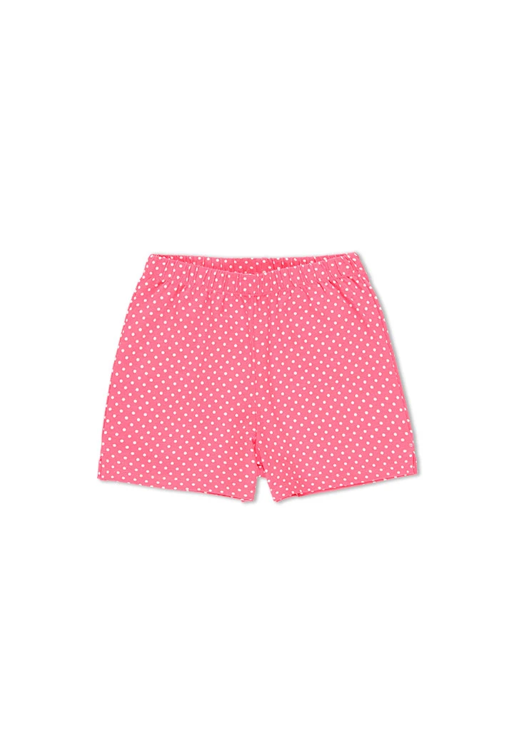Pyjama en tricot a petits pois pour fille