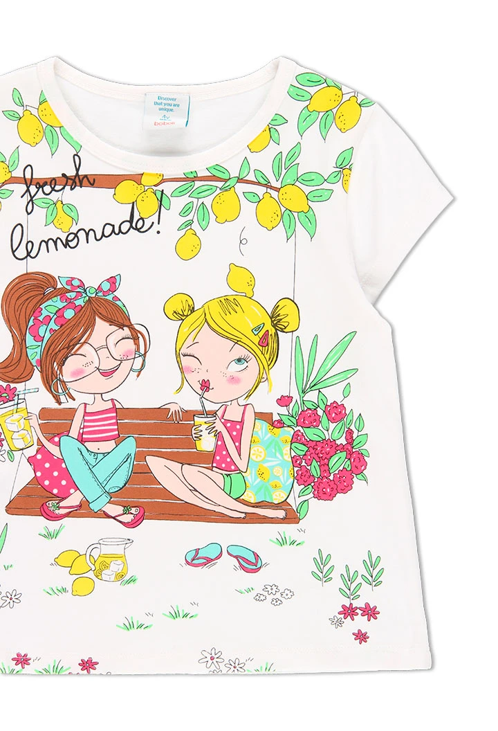 Pyjama en tricot a petits pois pour fille