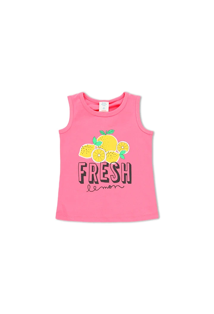 Pyjama en tricot citrons pour fille