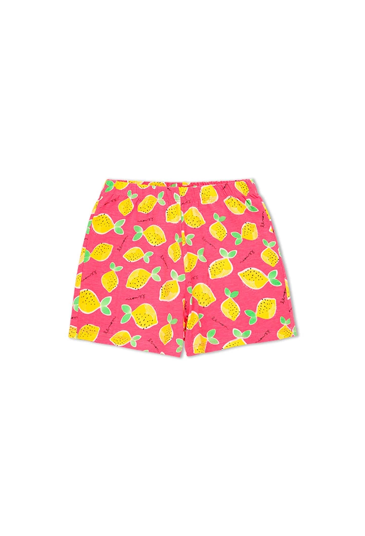 Pyjama en tricot citrons pour fille