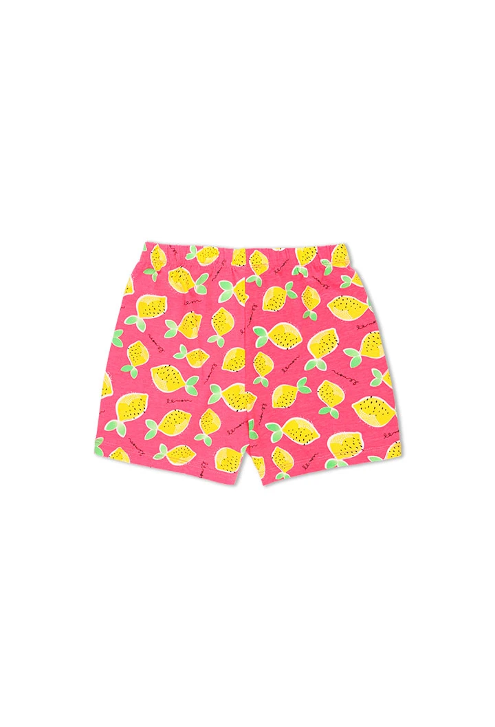 Pyjama en tricot citrons pour fille