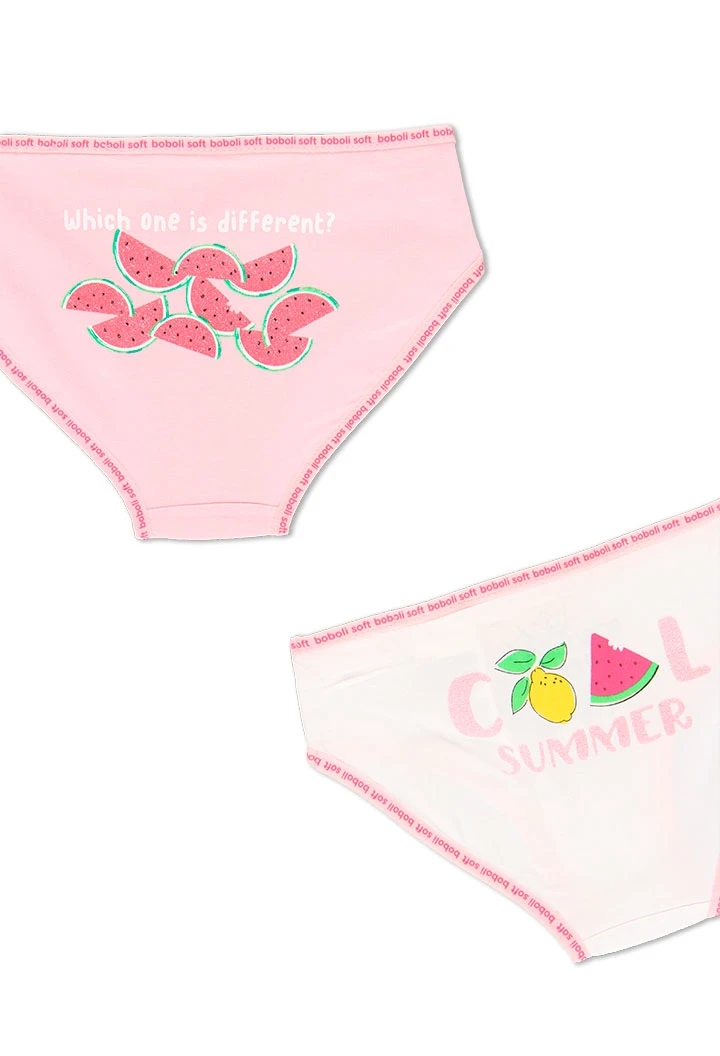 Pack de 3 culottes fruits pour fille