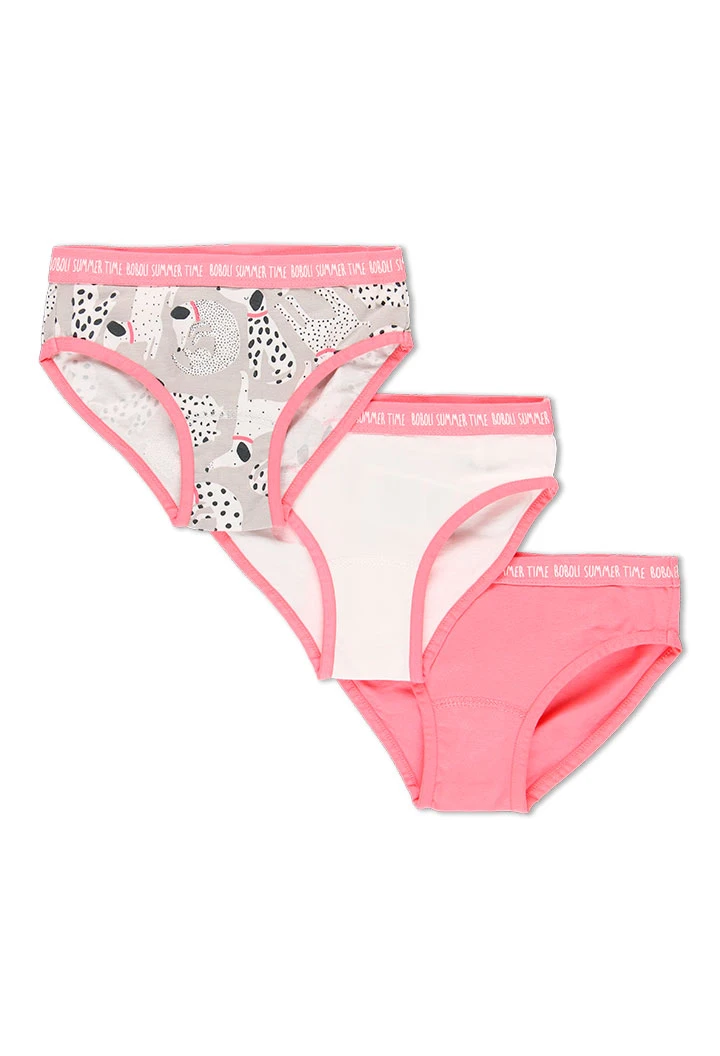 Pack de 3 culottes maille pour fille