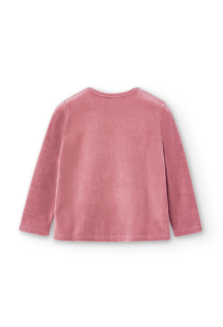 Pyjama en velours coeurs pour fille