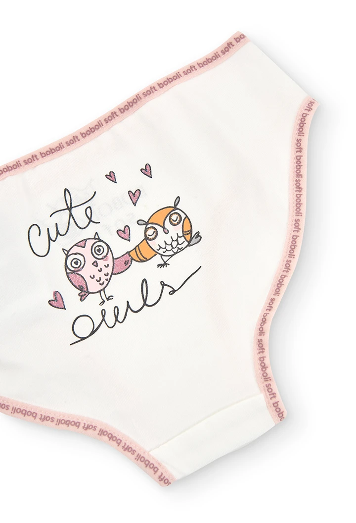 Pack de 3 culottes coeurs pour fille
