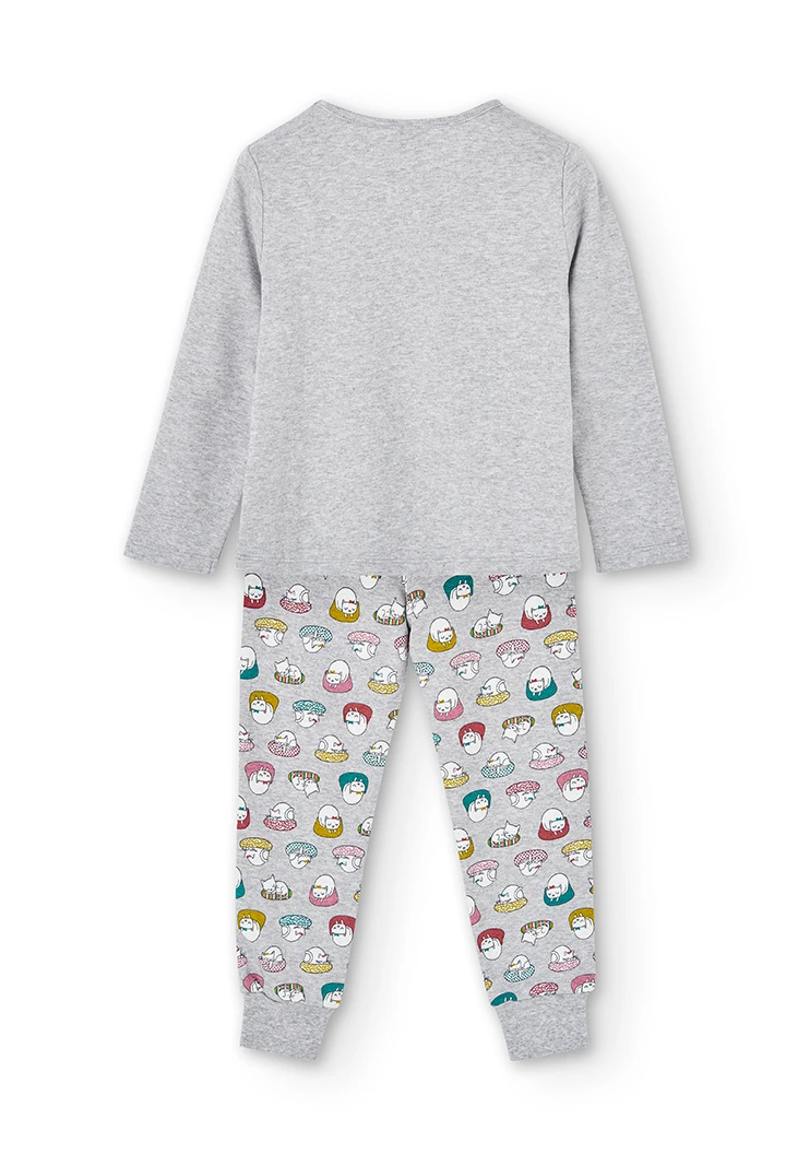 Pyjama en tricot "chats" pour fille