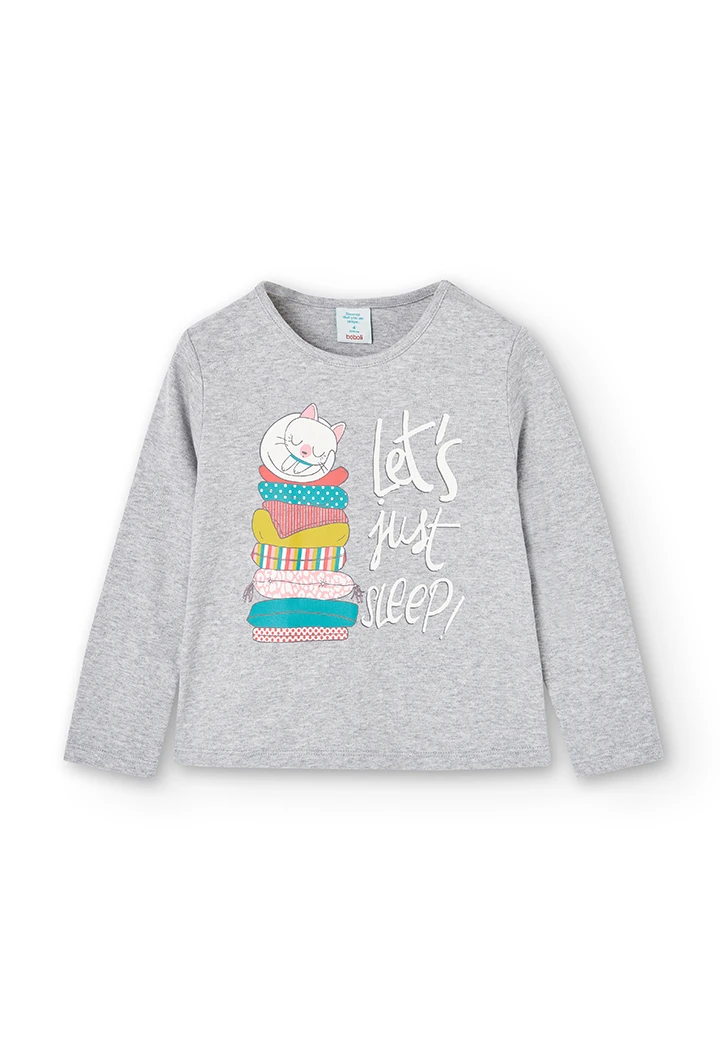 Pyjama en tricot "chats" pour fille