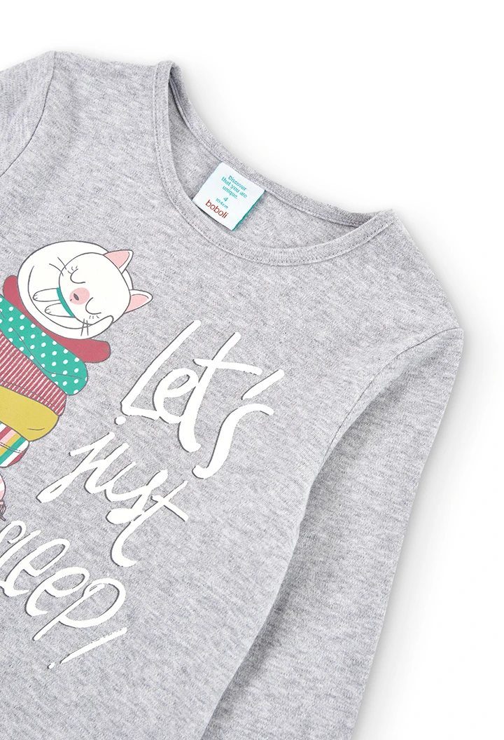 Pyjama en tricot "chats" pour fille