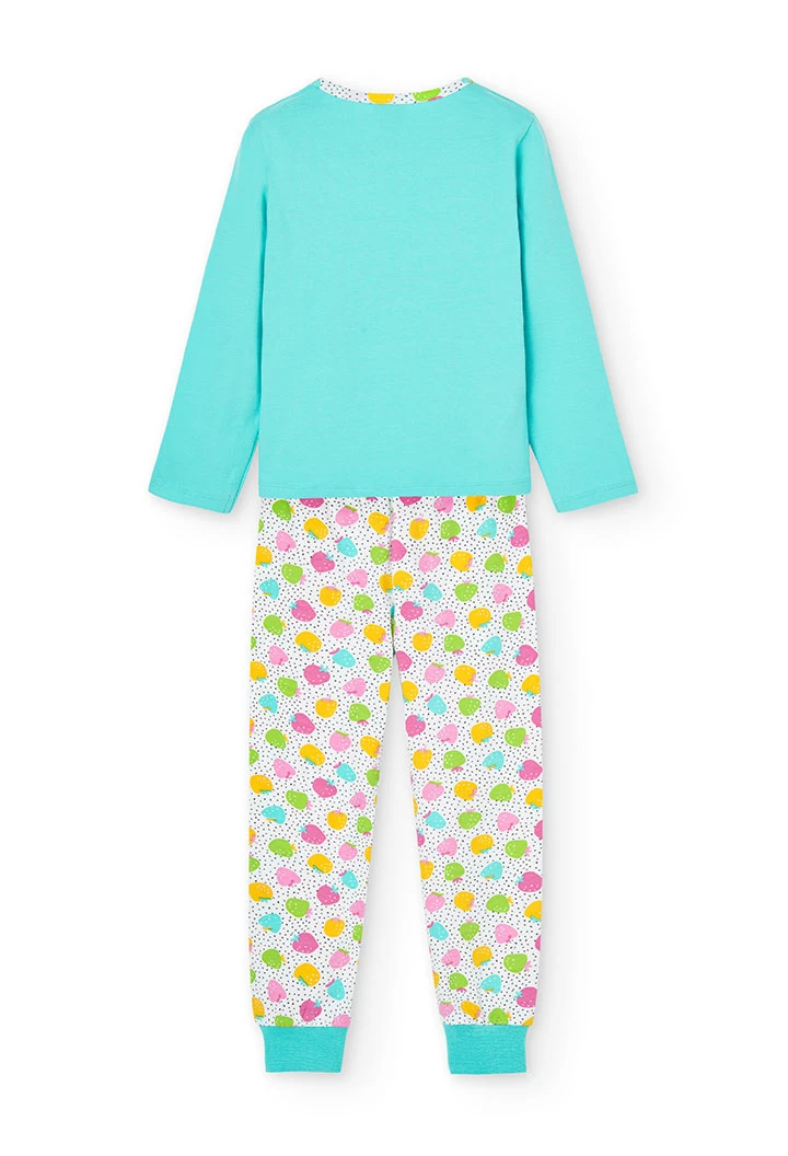 Pijama malha elástica para menina - orgânico