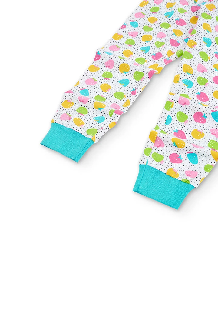 Pijama punto elástico de niña - orgánico
