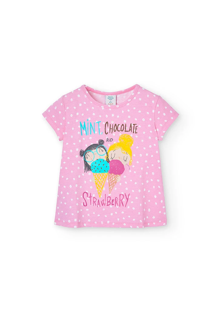 Pigiama jersey per ragazza - organico