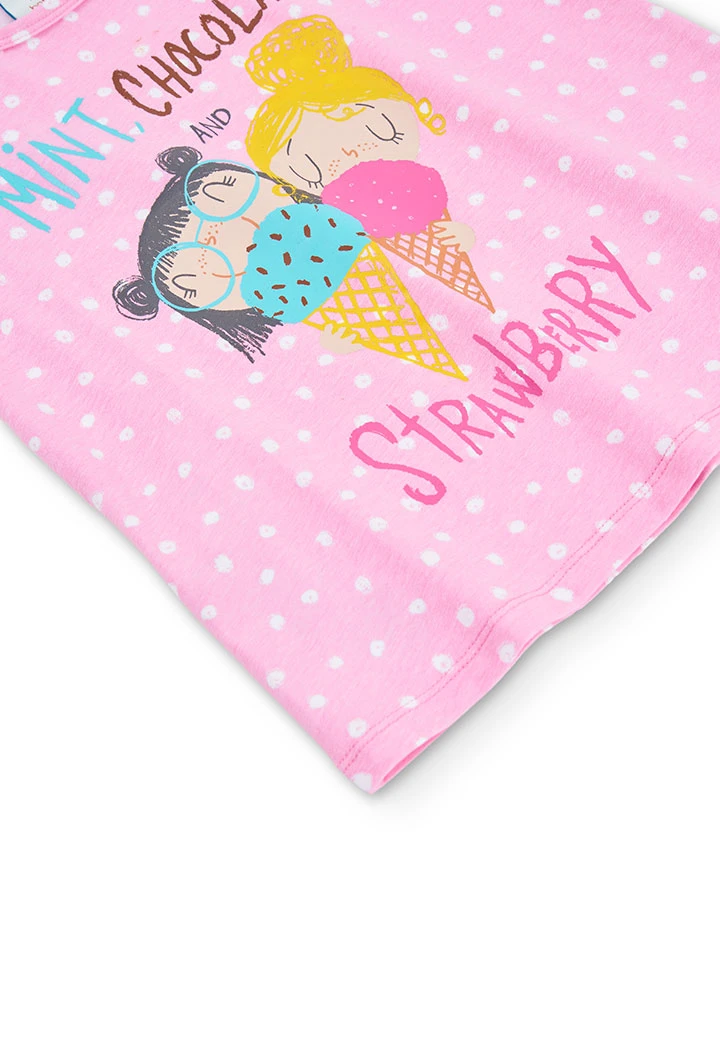 Pigiama jersey per ragazza - organico