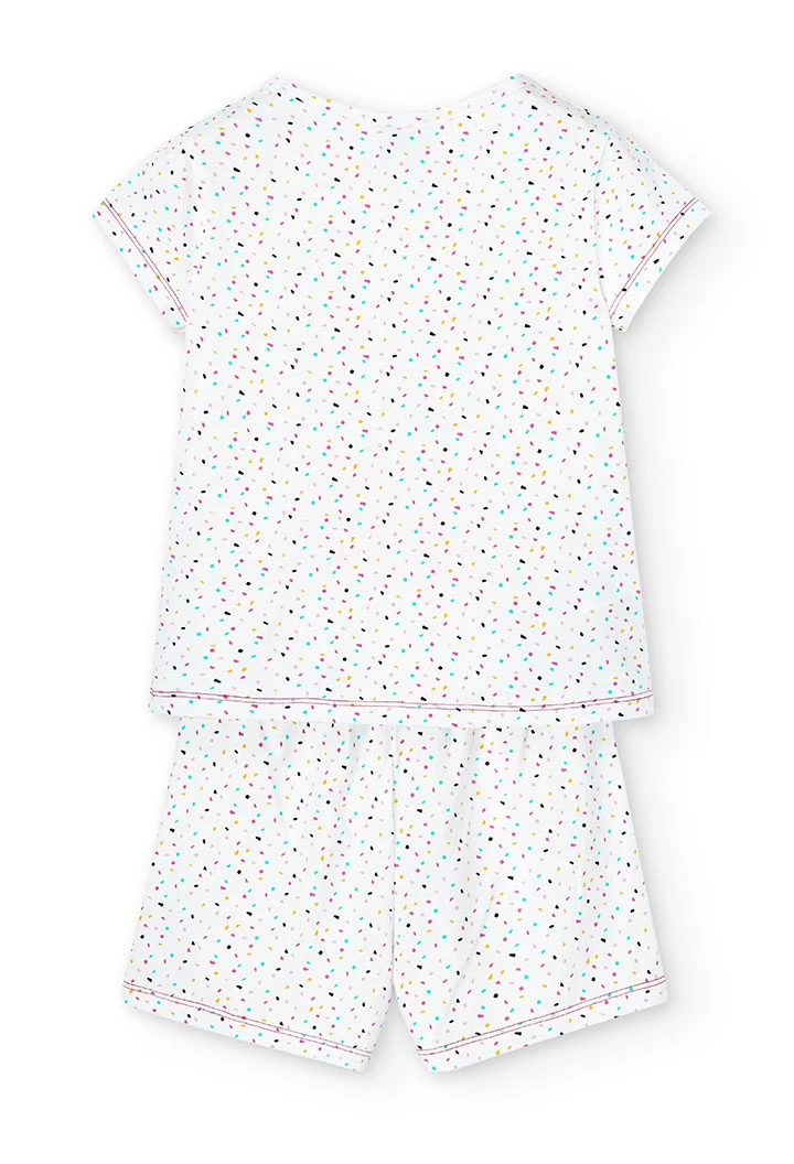 Stretch knit pyjamas for girl - organic