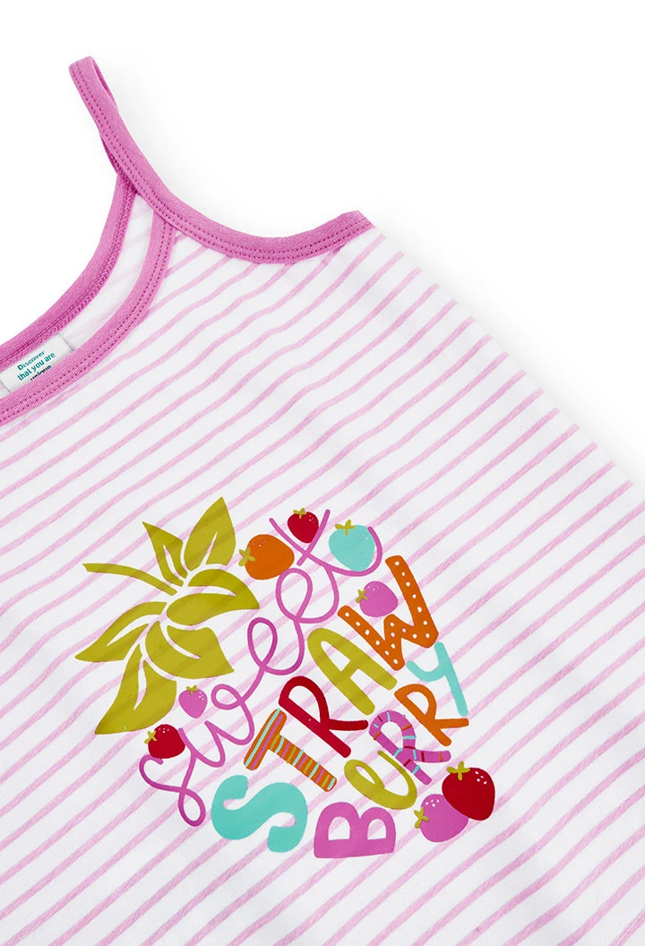 Pigiama punto elastico per ragazza - organico