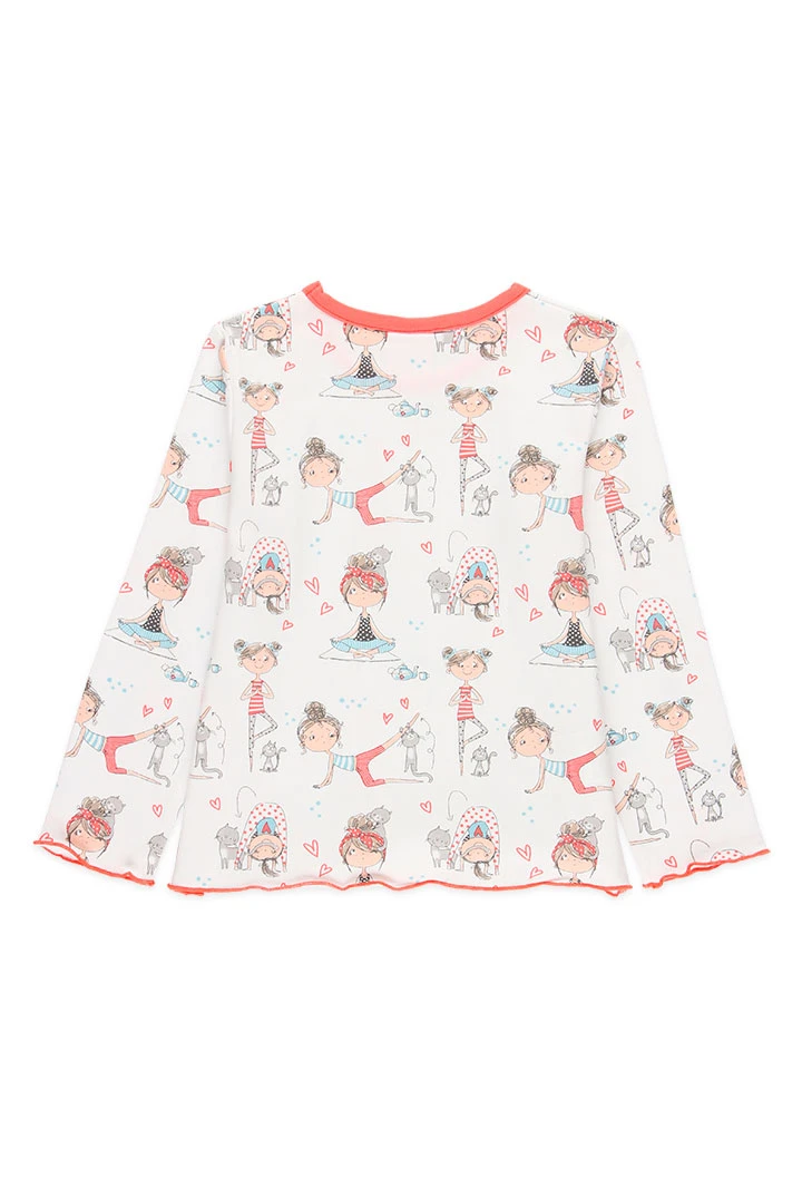 Pijama pour fille estampada en rouge