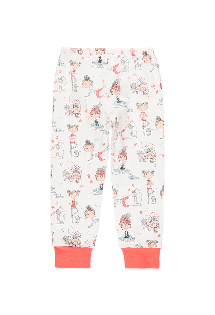 Pijama pour fille estampada en rouge
