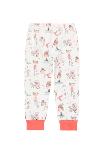 Pijama für Mädchen rotem Muster