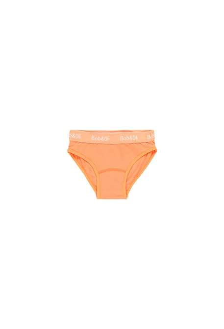 Pack 3 culottes pour fille en coton avec estampage de couleur orange