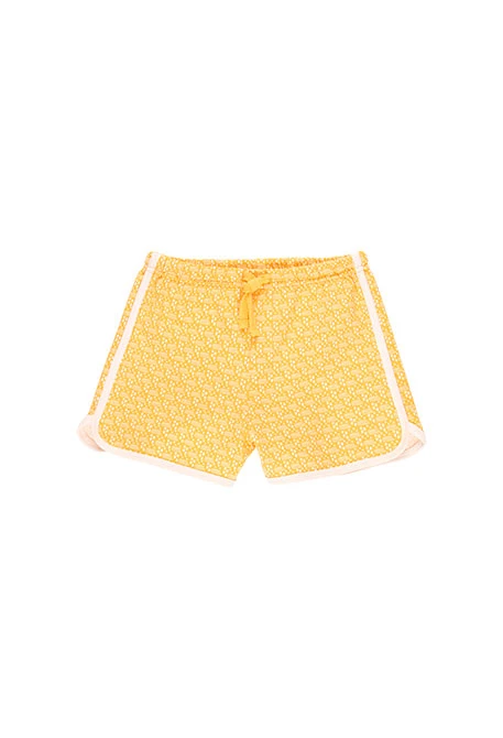 Pijama de punt curt de nena estampat en groc