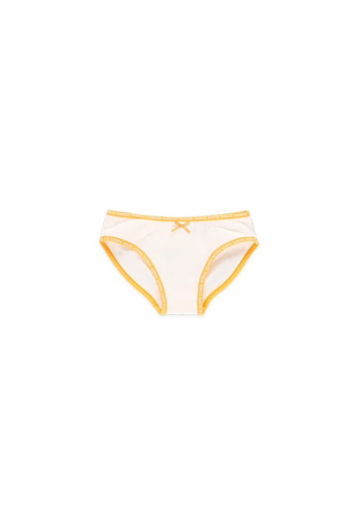 Pack of 3 yellow printed knickers for girls