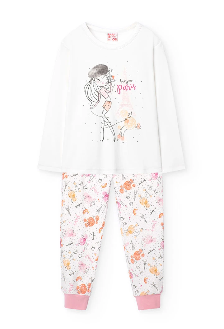 Pijama para menina em branco