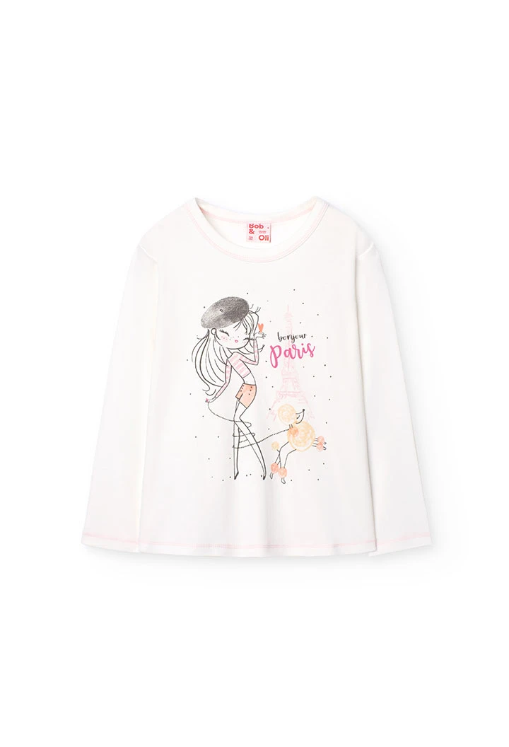 Pijama para niña en blanco