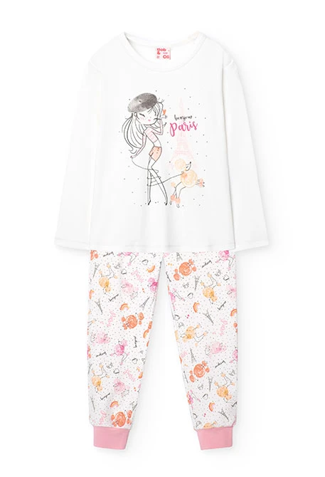 Pyjama blanc pour fille