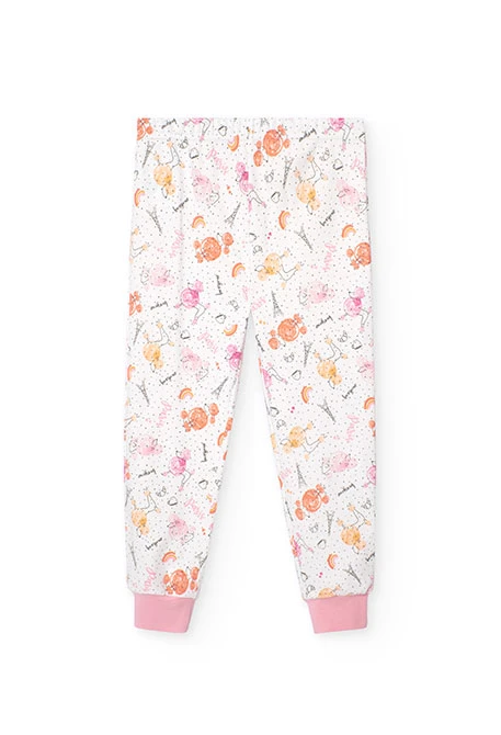 Pijama para niña en blanco