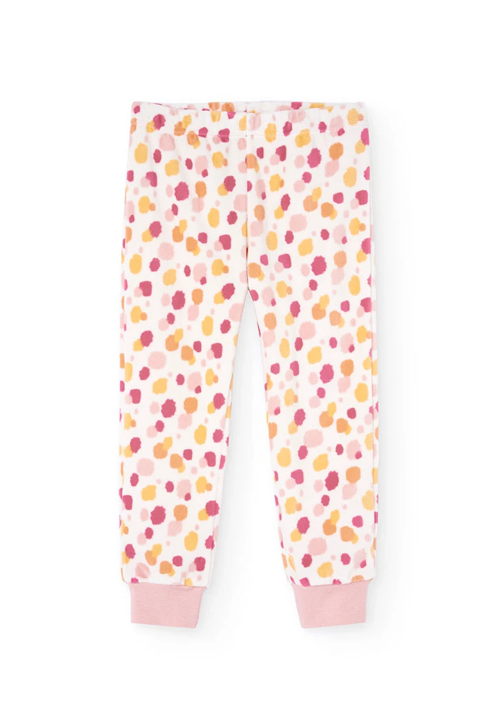 Pyjama en velours rose pour fille