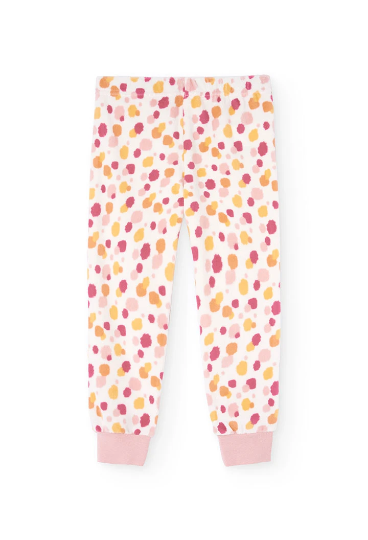 Pijama de terciopelo para niña en rosa