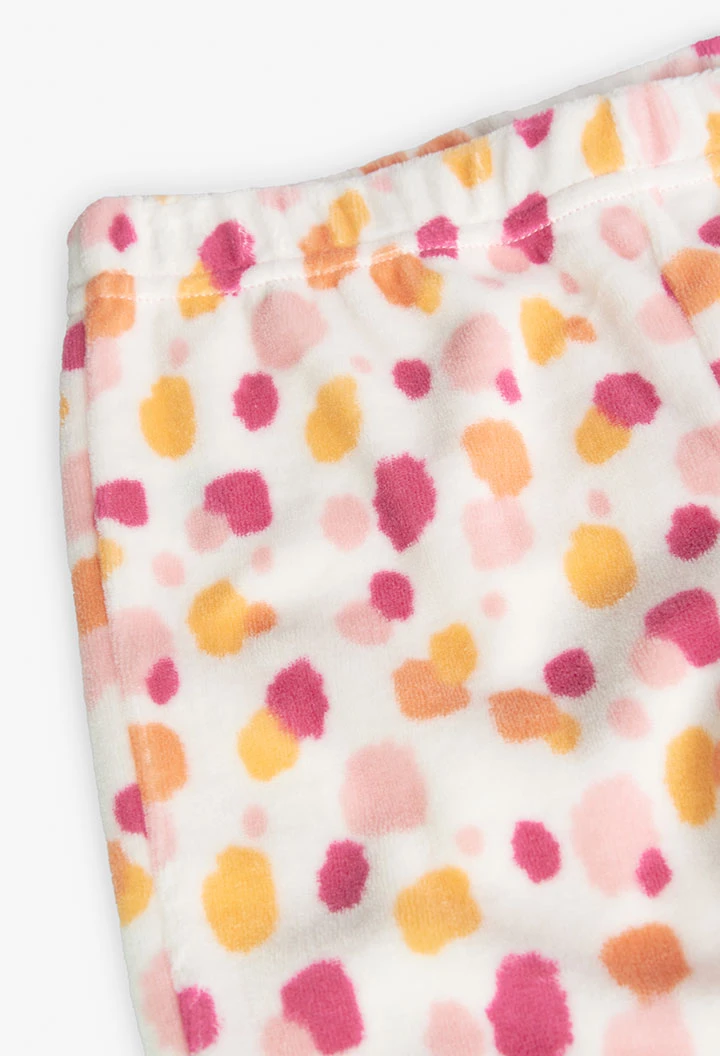 Pijama de terciopelo para niña en rosa