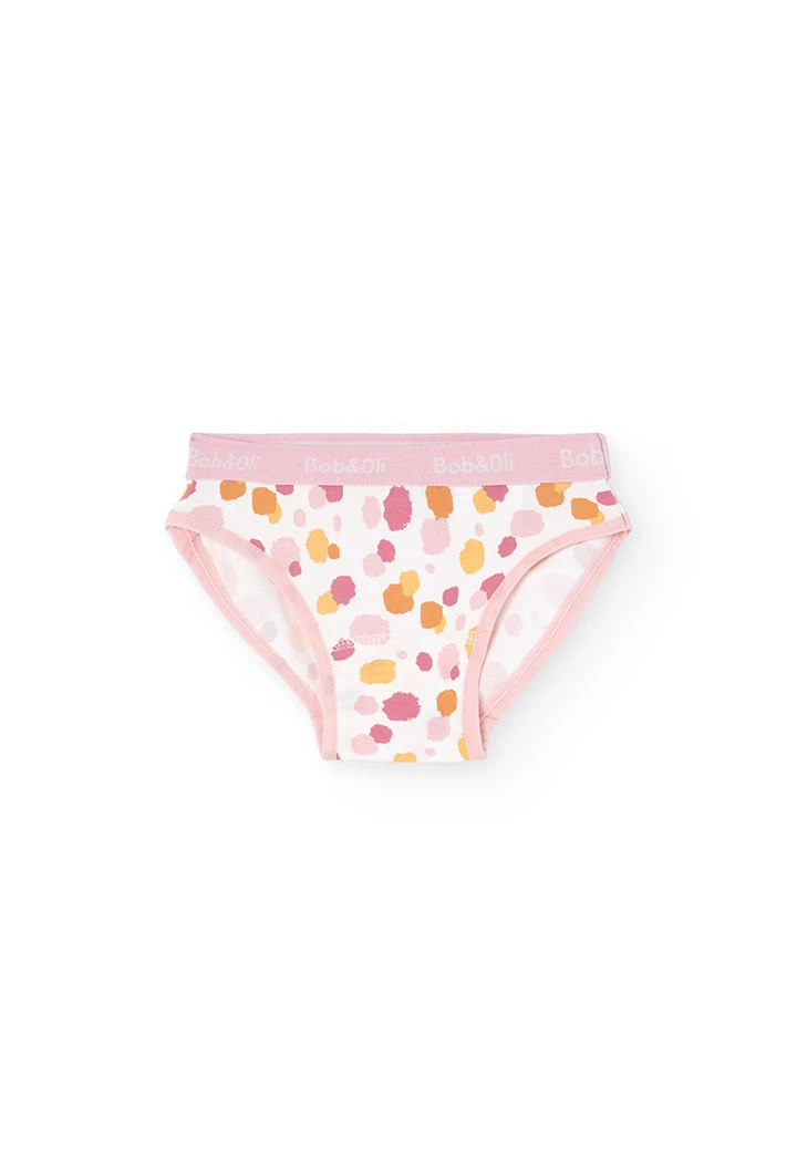 Pack of three pink knickers for girls