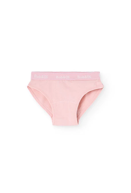 Pack of three pink knickers for girls